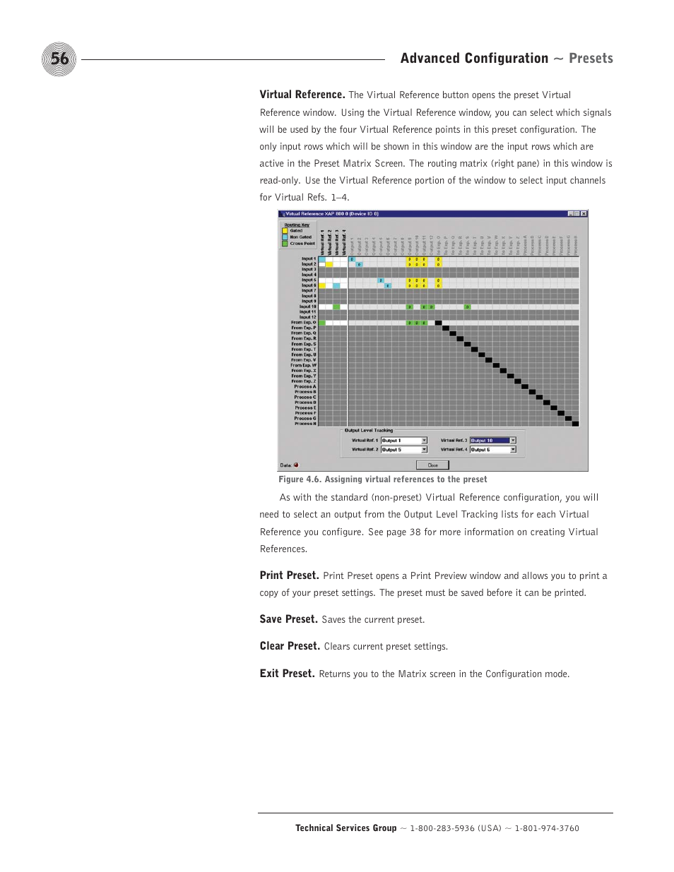 Advanced configuration ~ presets | ClearOne comm PSR1212 User Manual | Page 62 / 145
