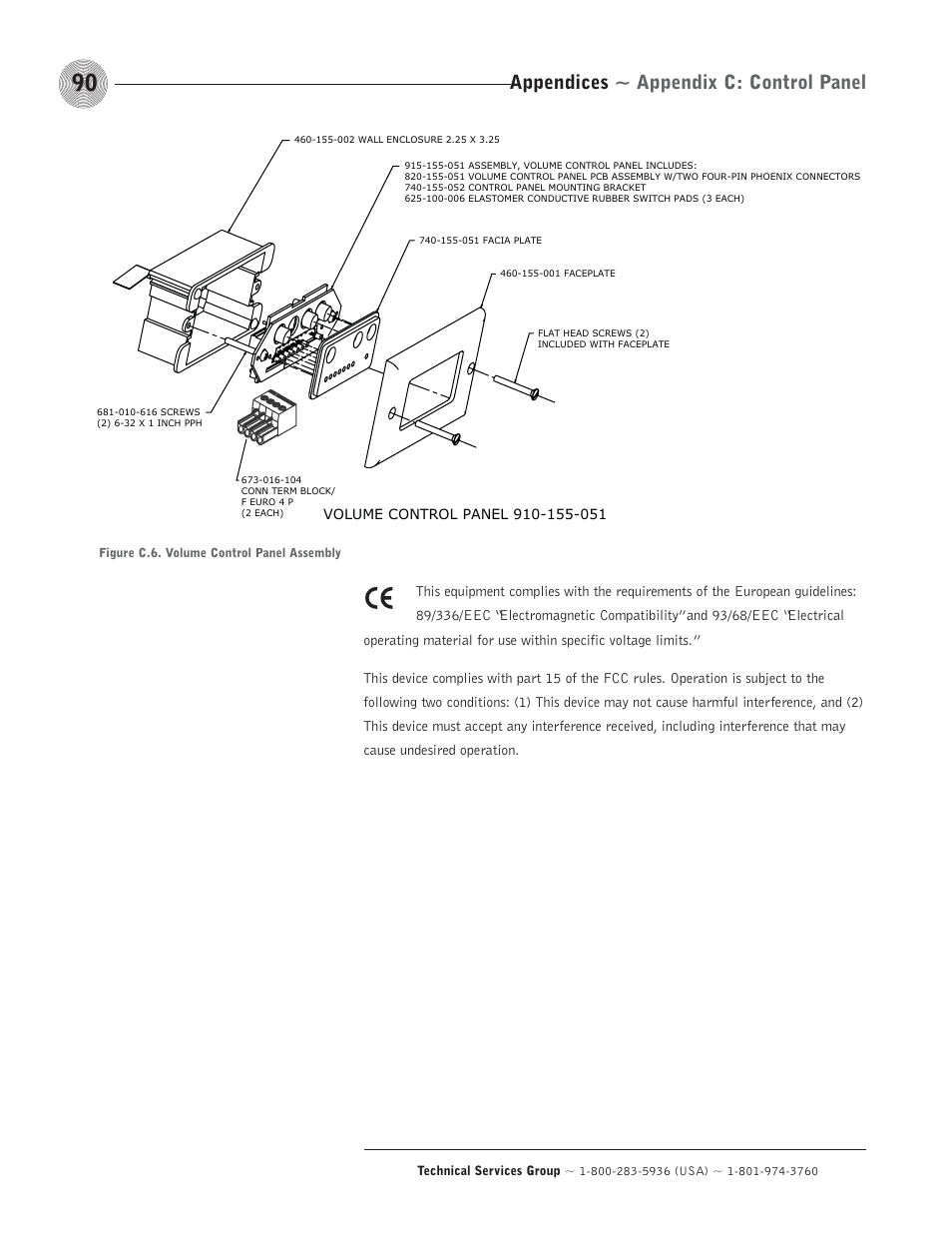 Appendices ~ appendix c: control panel | ClearOne comm PSR1212 User Manual | Page 96 / 145