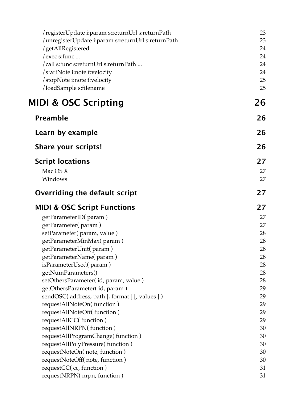 Midi & osc scripting 26 | Expert Sleepers Crossfade Loop Synth v3.2.0 User Manual | Page 5 / 38