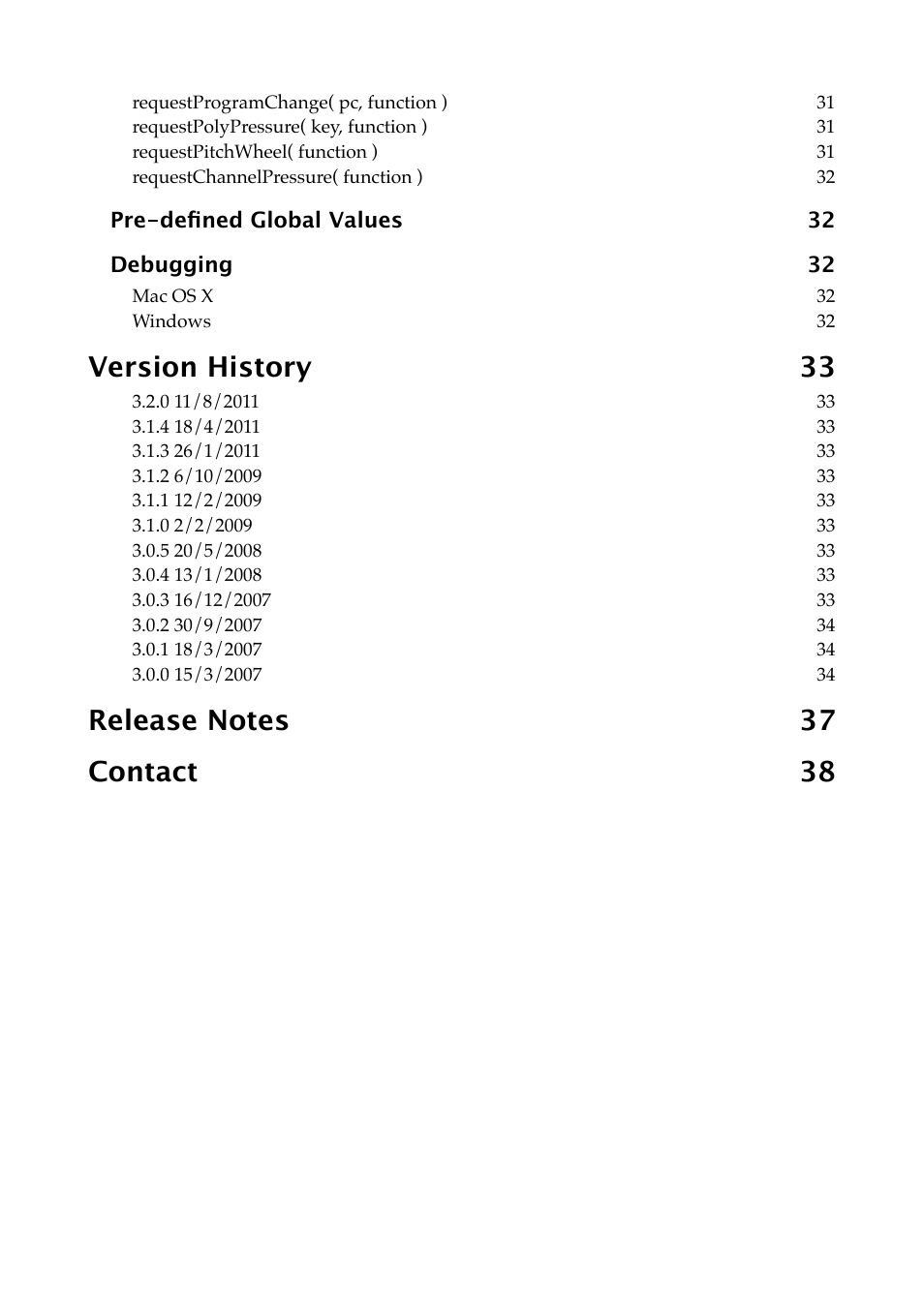 Version history 33 | Expert Sleepers Crossfade Loop Synth v3.2.0 User Manual | Page 6 / 38