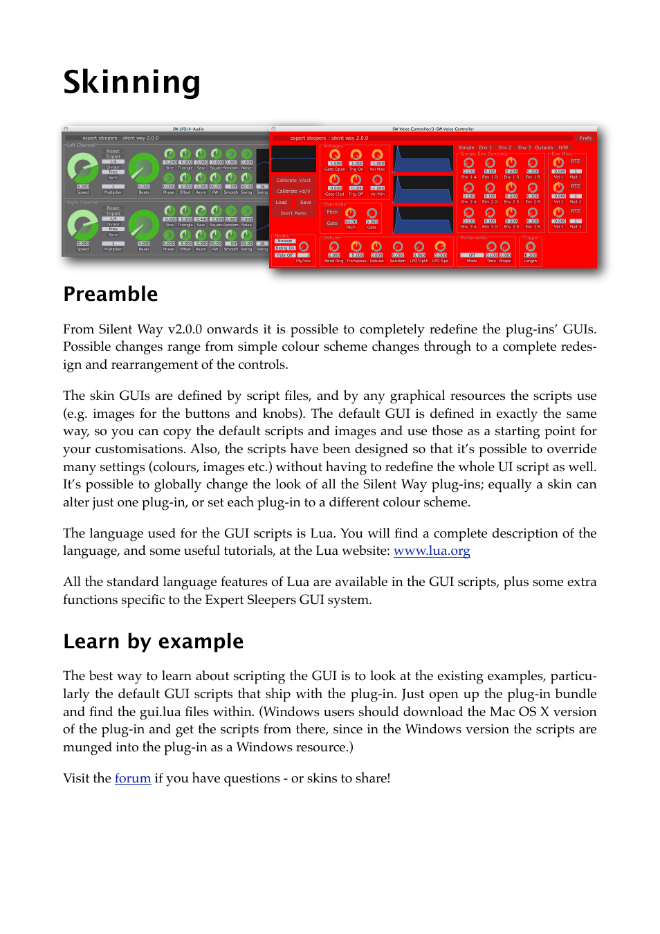 Skinning, Preamble, Learn by example | Below | Expert Sleepers Silent Way v2.4.3 User Manual | Page 110 / 123