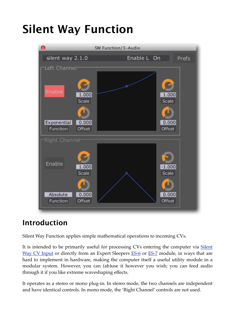 Silent way function, Introduction | Expert Sleepers Silent Way v2.4.3 User Manual | Page 58 / 123