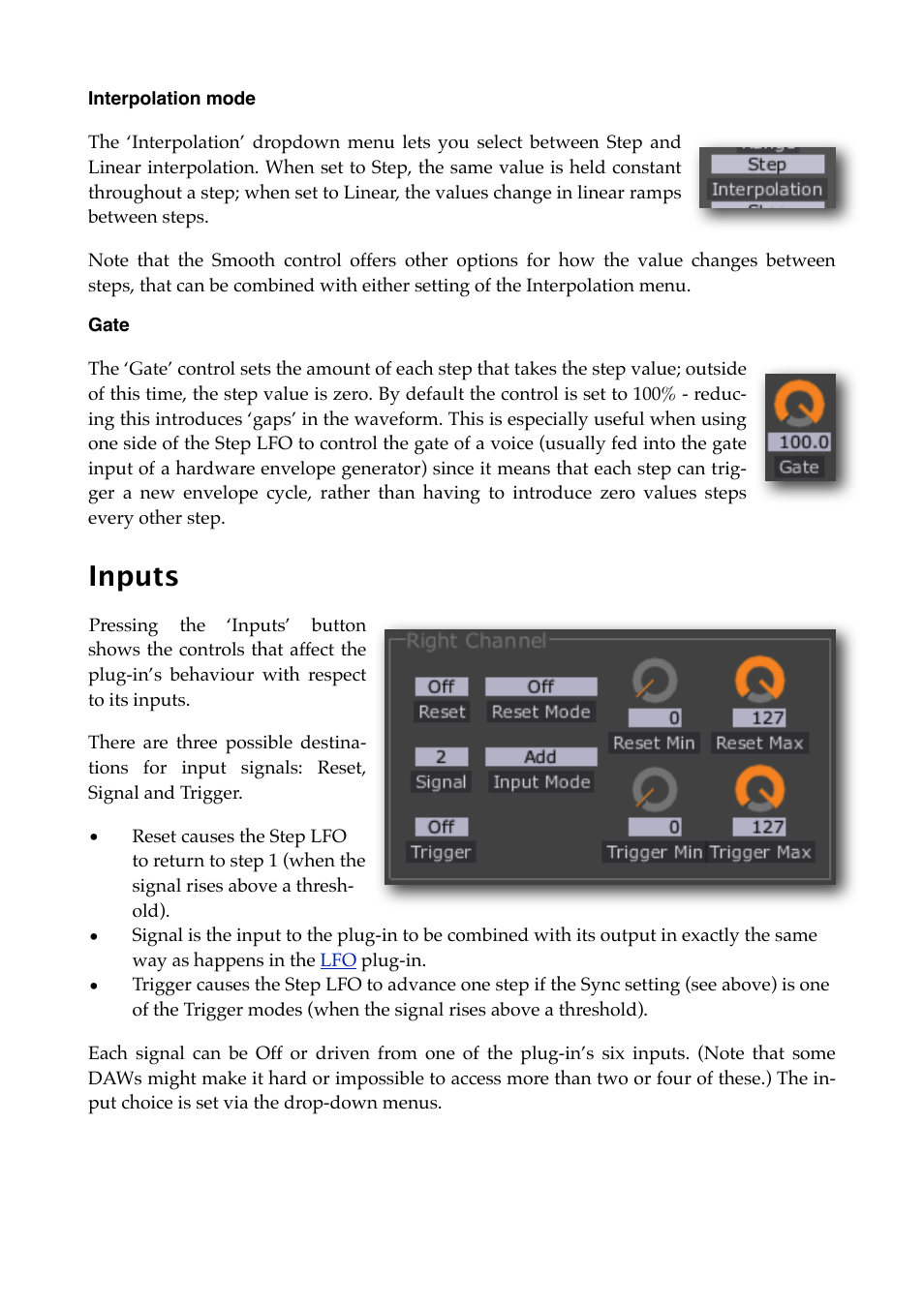 Interpolation mode, Gate, Inputs | Expert Sleepers Silent Way v2.4.3 User Manual | Page 83 / 123