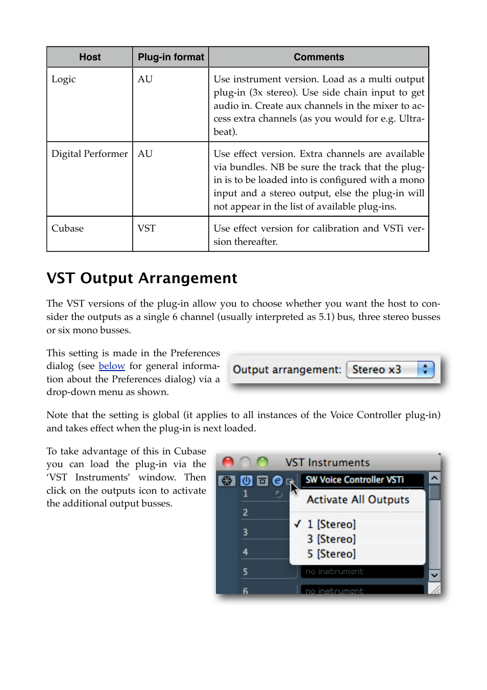 Vst output arrangement | Expert Sleepers Silent Way v2.4.3 User Manual | Page 96 / 123