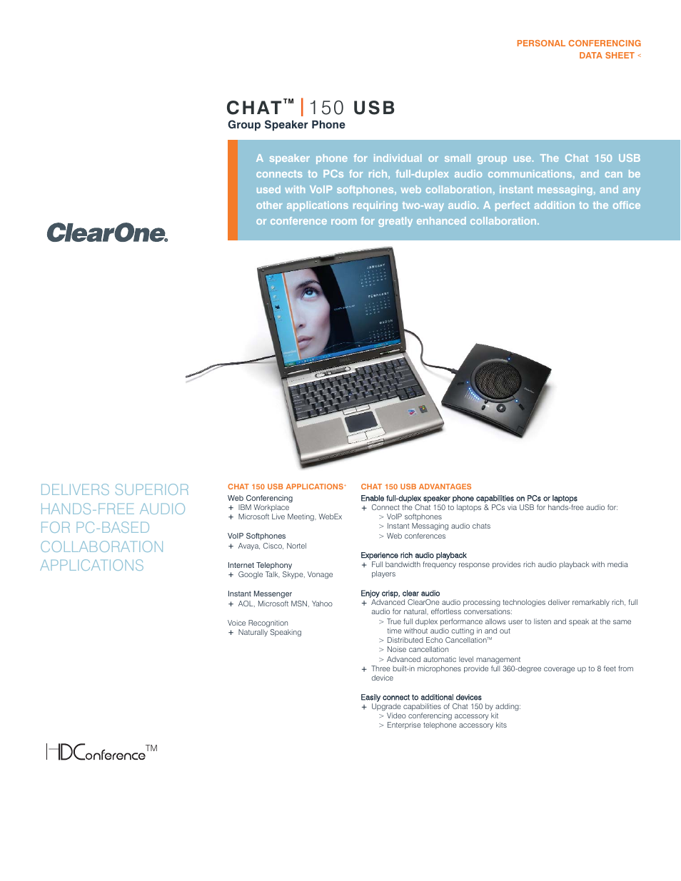 ClearOne comm Chat 150 User Manual | 2 pages