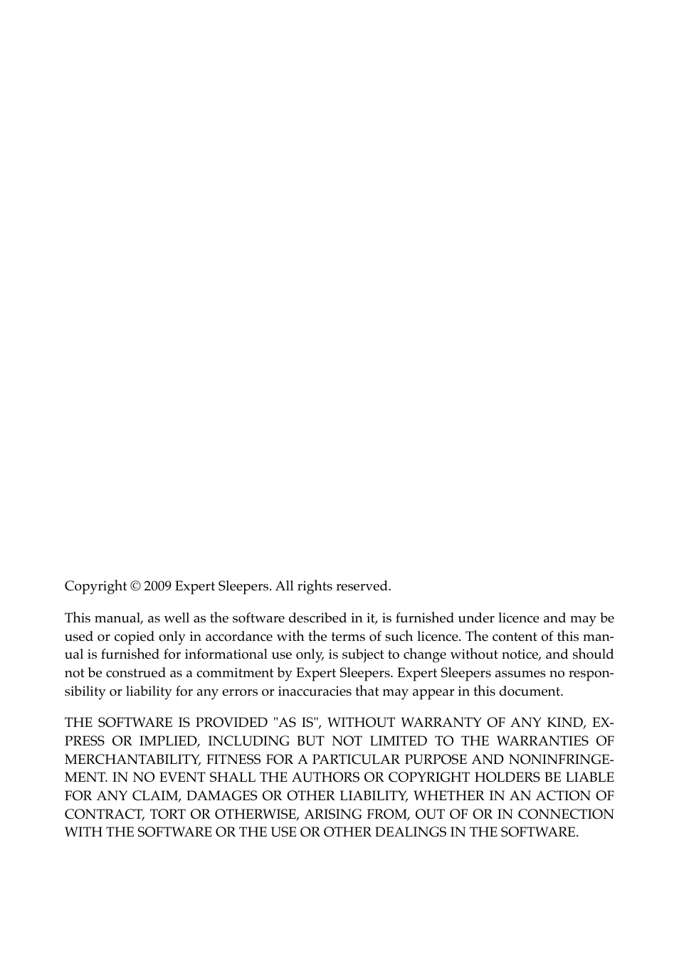 Expert Sleepers Warbler v1.1.0 User Manual | Page 2 / 21
