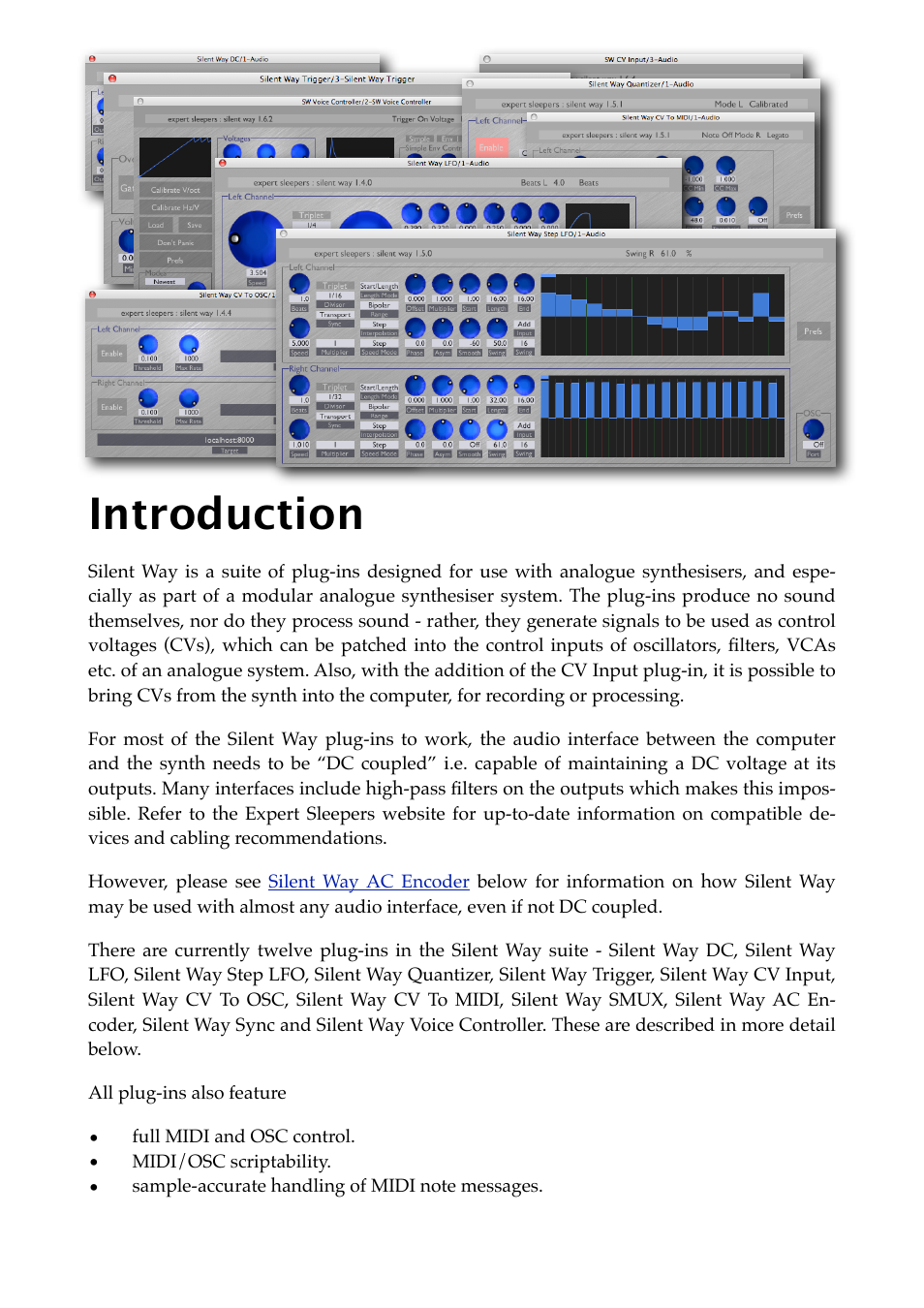 Introduction | Expert Sleepers Silent Way v1.7.3 User Manual | Page 9 / 72