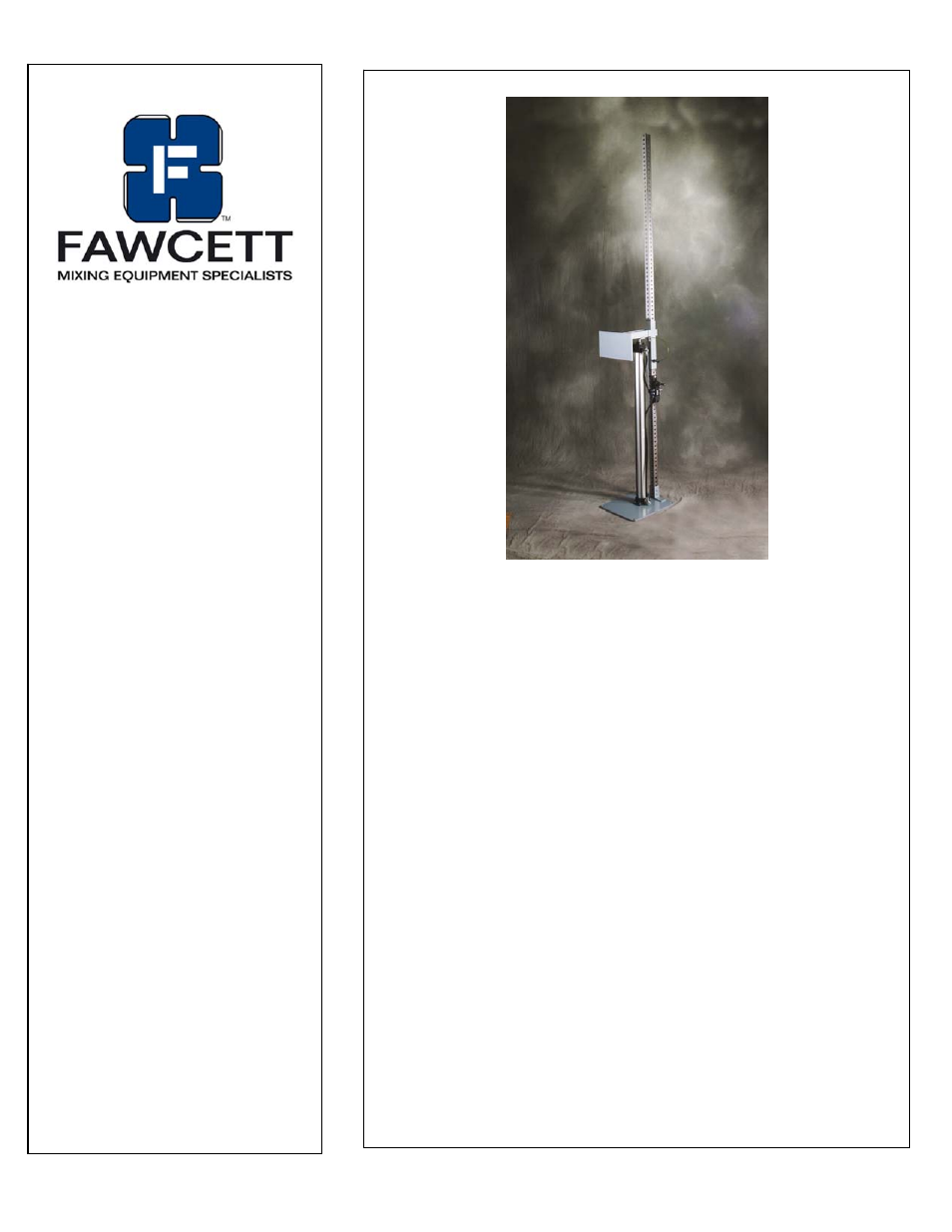 Fawcett ML-4581 Mixer Lift User Manual | 9 pages