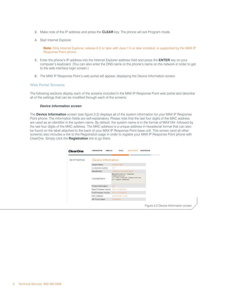 ClearOne comm IP Response Point User Manual | Page 10 / 34