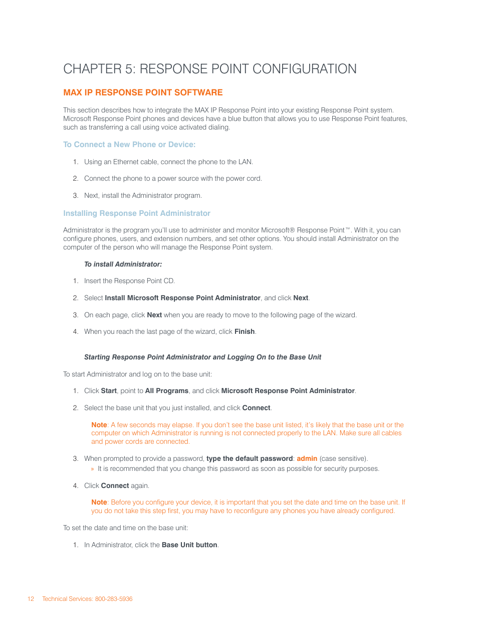 Chapter 5: response point configuration | ClearOne comm IP Response Point User Manual | Page 16 / 34