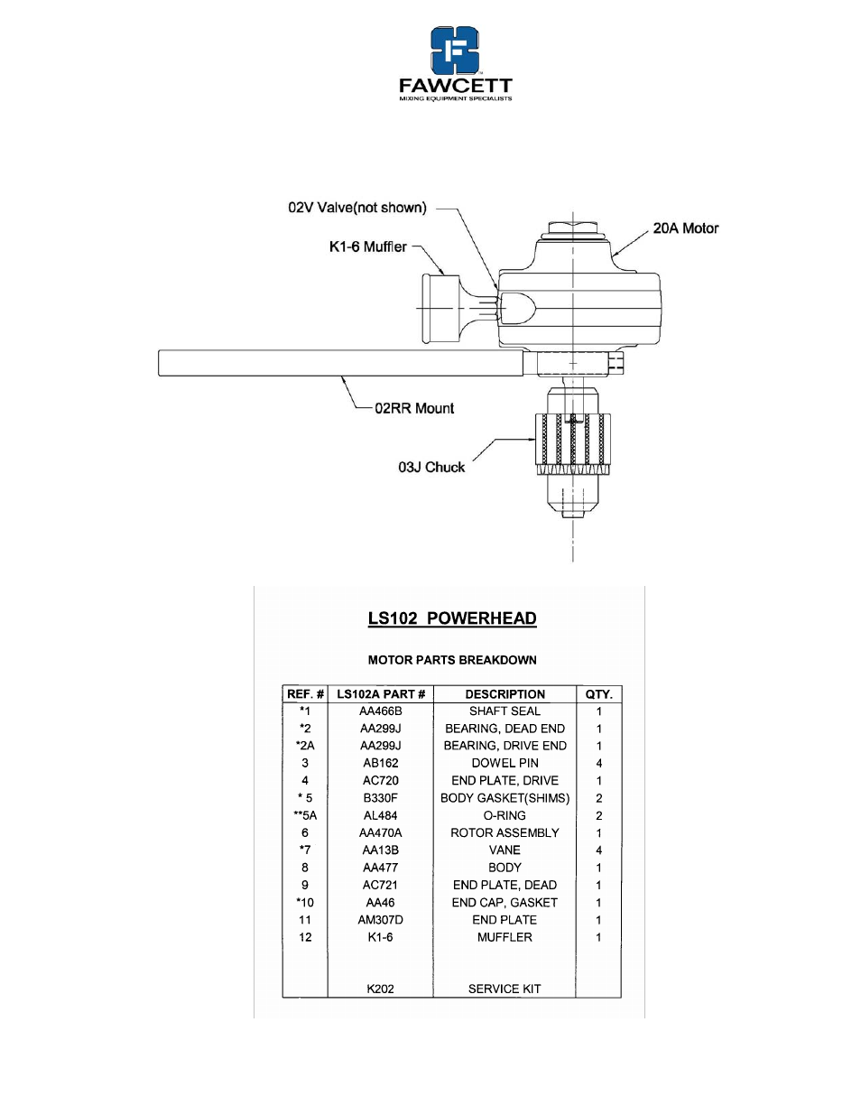 Fawcett 102 Series Powerhead User Manual | Page 6 / 8