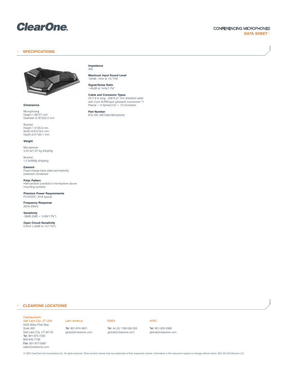 ClearOne XAP 800 User Manual | Page 2 / 2