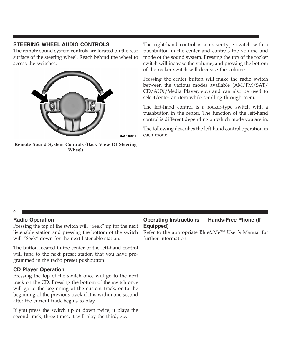 Steering wheel audio controls | FIAT 2013 500 User Manual | Page 100 / 206