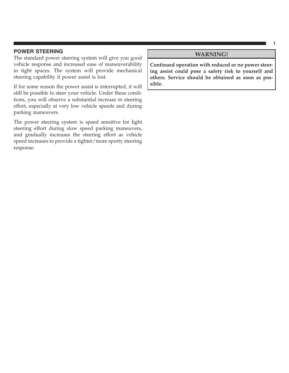 Power steering | FIAT 2013 500 User Manual | Page 118 / 206