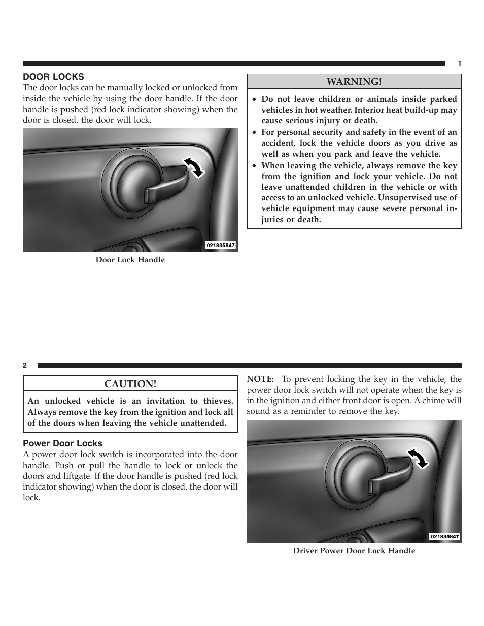 Door locks | FIAT 2013 500 User Manual | Page 12 / 206