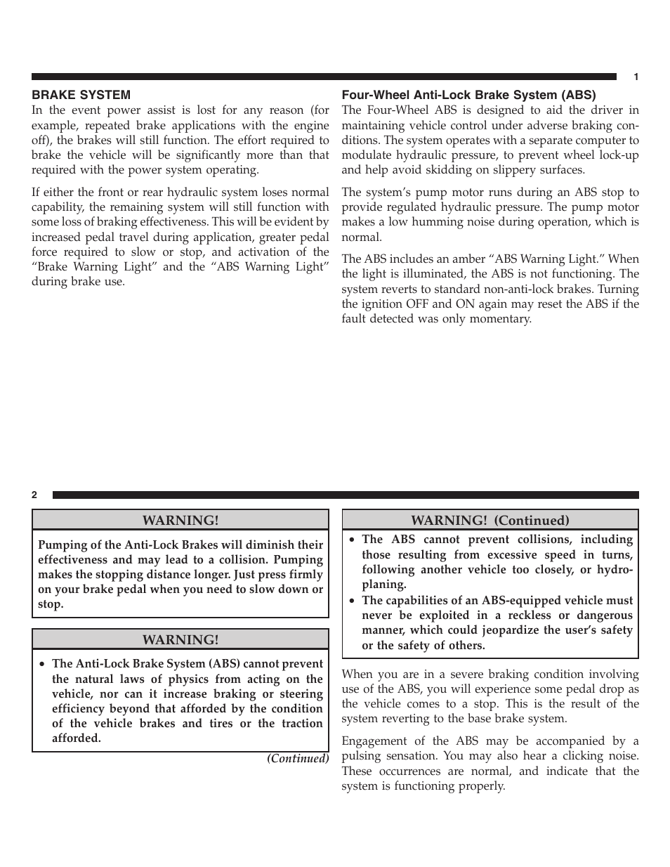 Brake system | FIAT 2013 500 User Manual | Page 121 / 206