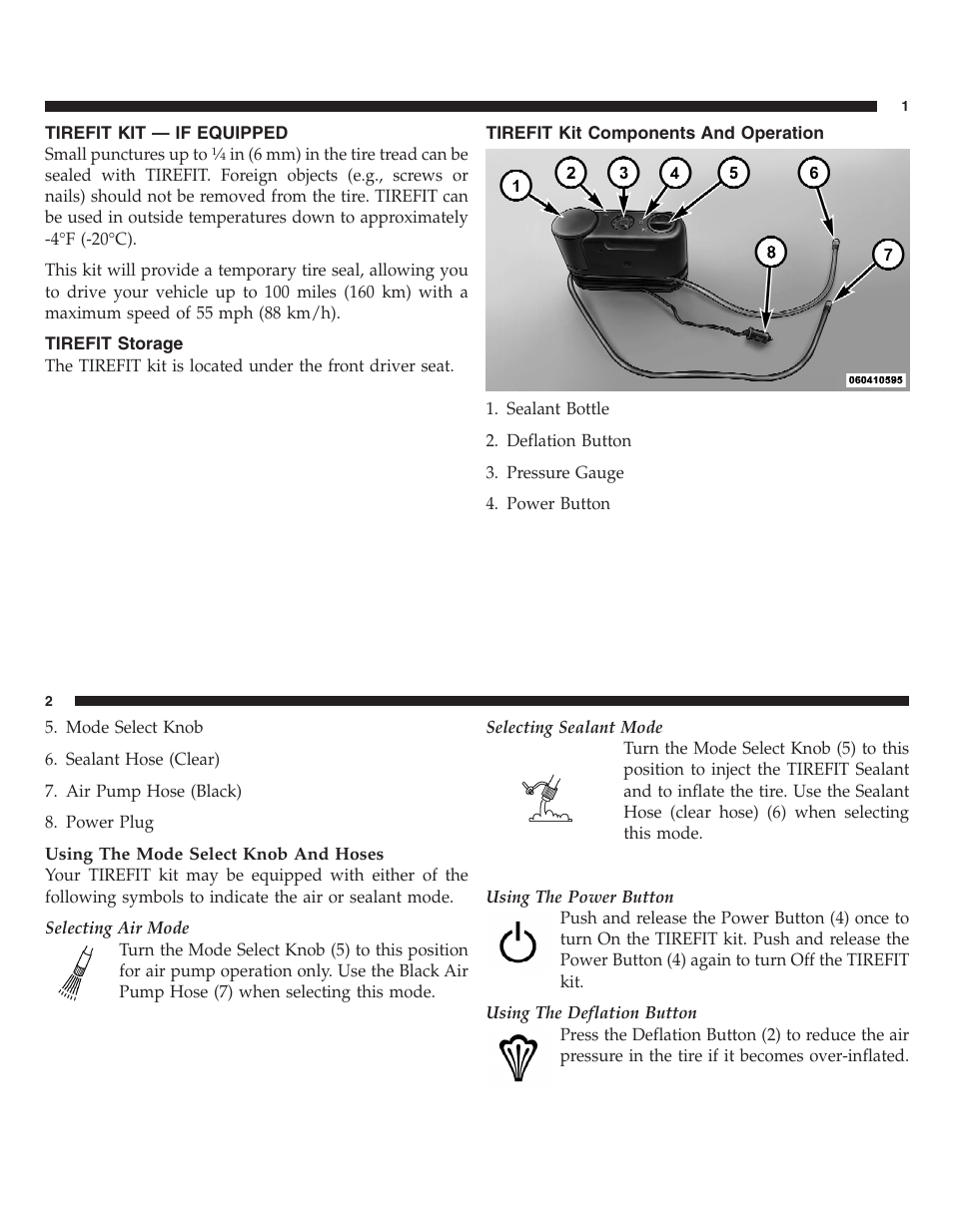 Tirefit kit | FIAT 2013 500 User Manual | Page 149 / 206