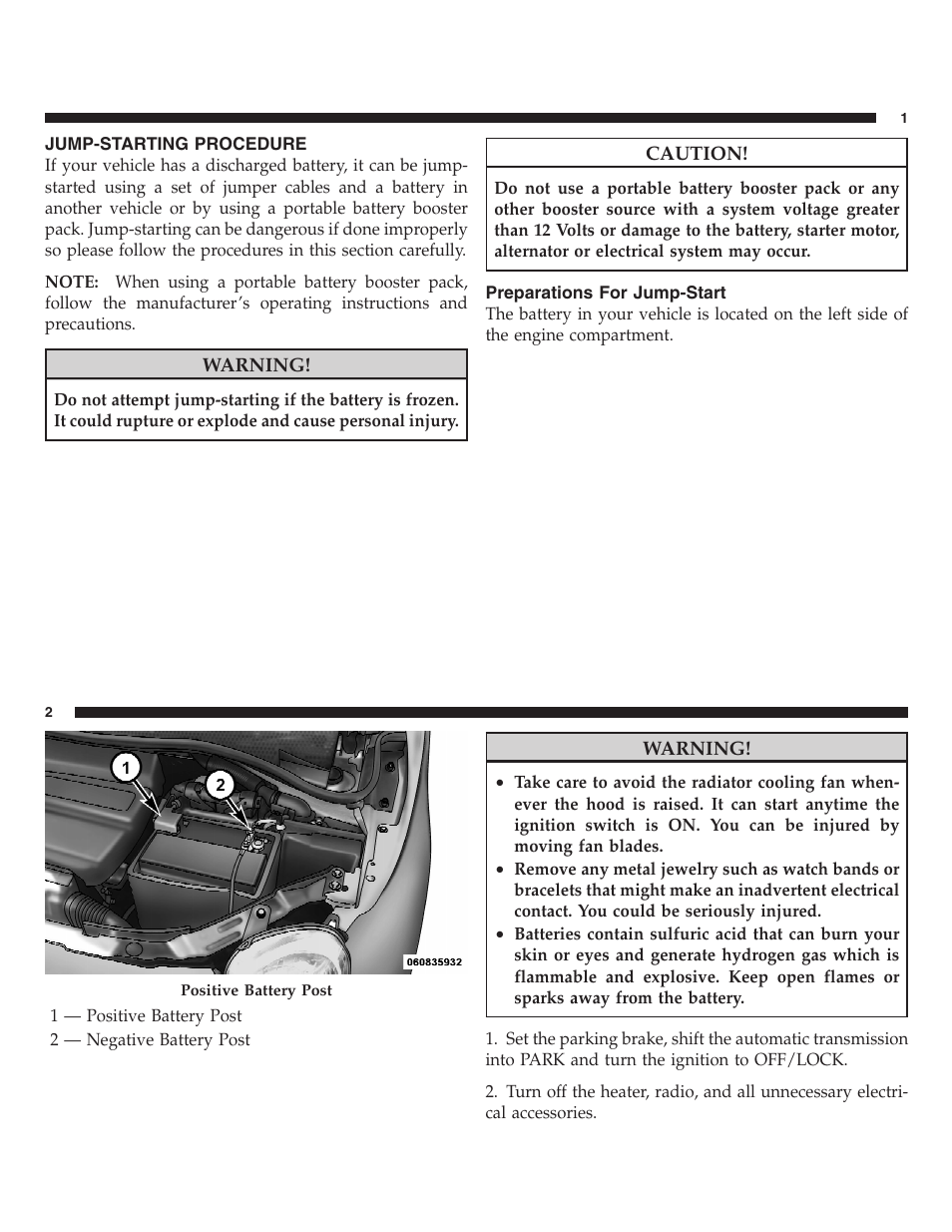 Jump-starting procedure | FIAT 2013 500 User Manual | Page 160 / 206