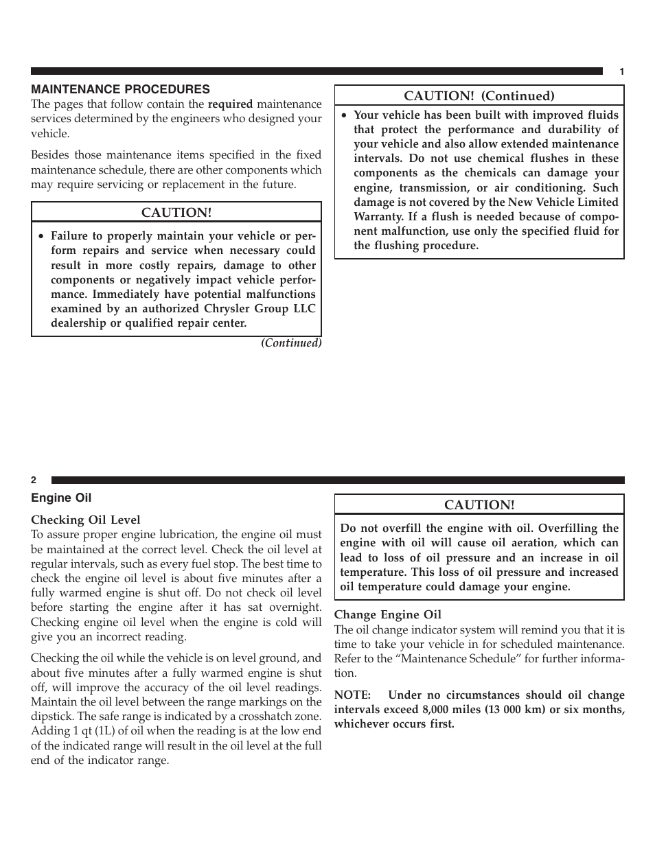 Maintenance procedures | FIAT 2013 500 User Manual | Page 170 / 206