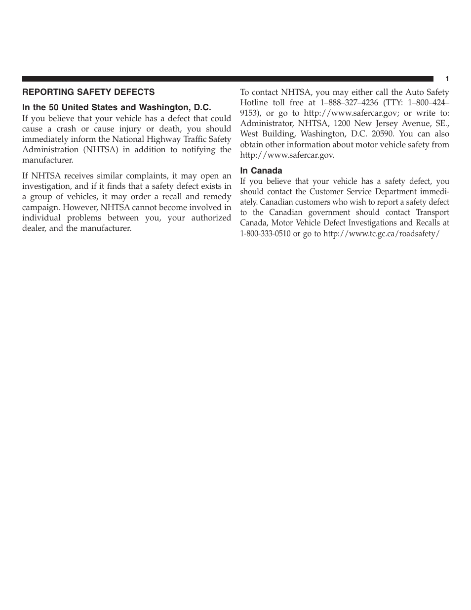 Reporting safety defects | FIAT 2013 500 User Manual | Page 204 / 206