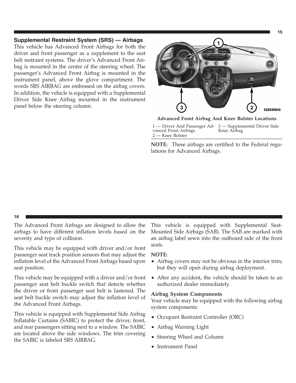 FIAT 2013 500 User Manual | Page 23 / 206