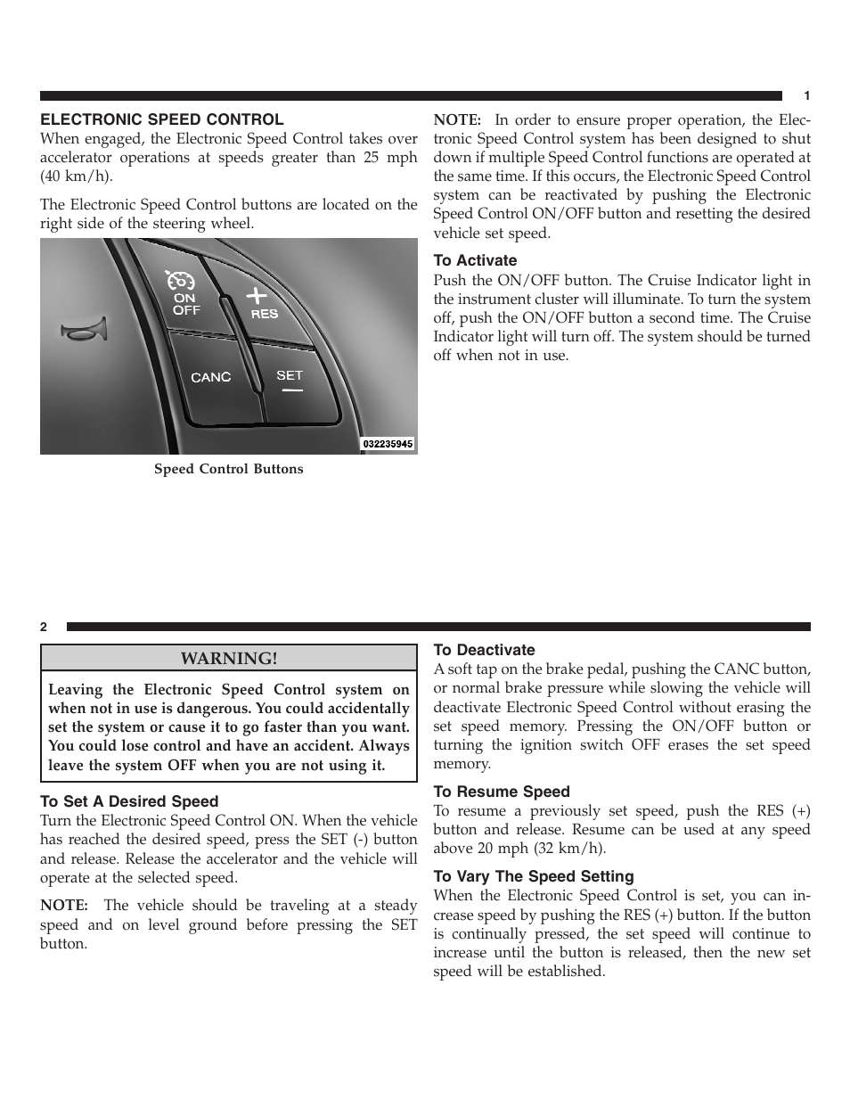 Electronic speed control | FIAT 2013 500 User Manual | Page 57 / 206