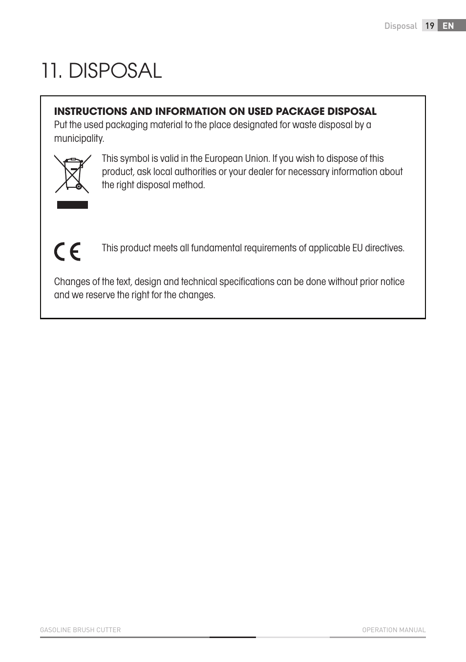 Disposal | Fieldmann FZS 4003 B User Manual | Page 19 / 66