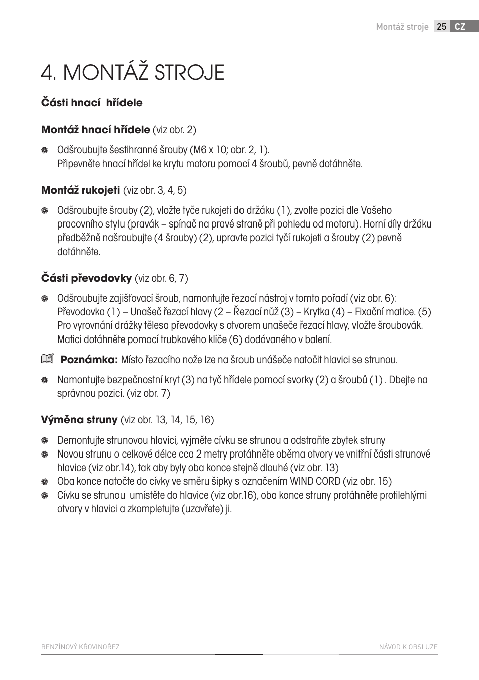 Montáž stroje | Fieldmann FZS 4003 B User Manual | Page 25 / 66