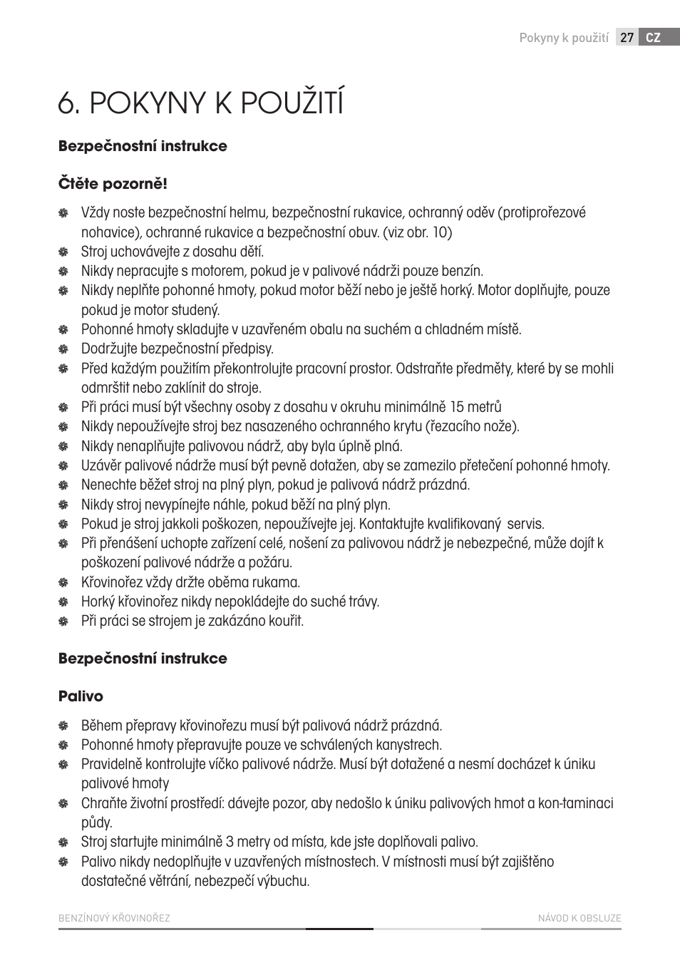 Pokyny k použití | Fieldmann FZS 4003 B User Manual | Page 27 / 66
