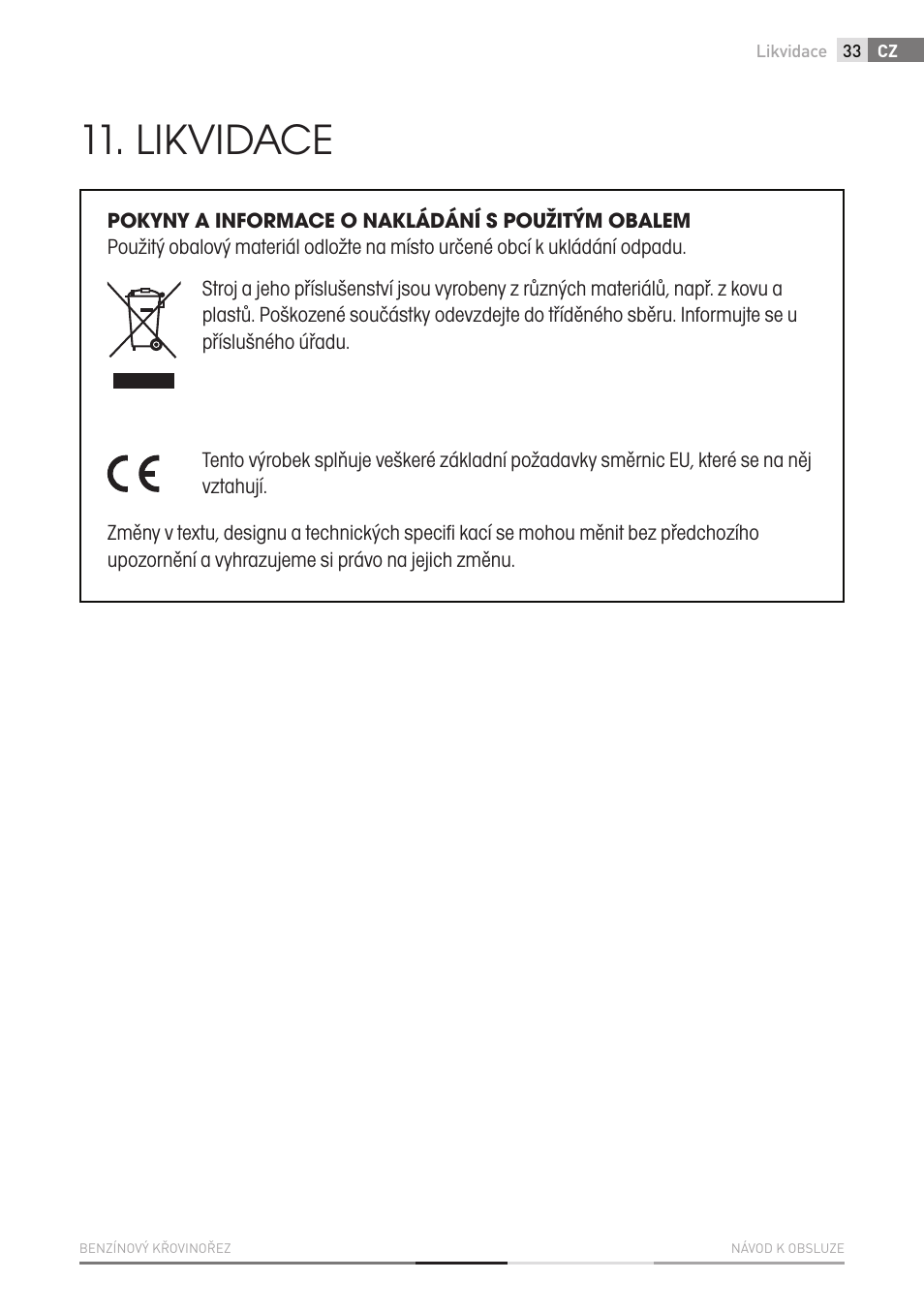 Likvidace | Fieldmann FZS 4003 B User Manual | Page 33 / 66