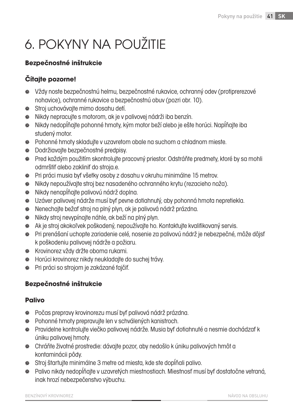 Pokyny na použitie | Fieldmann FZS 4003 B User Manual | Page 41 / 66