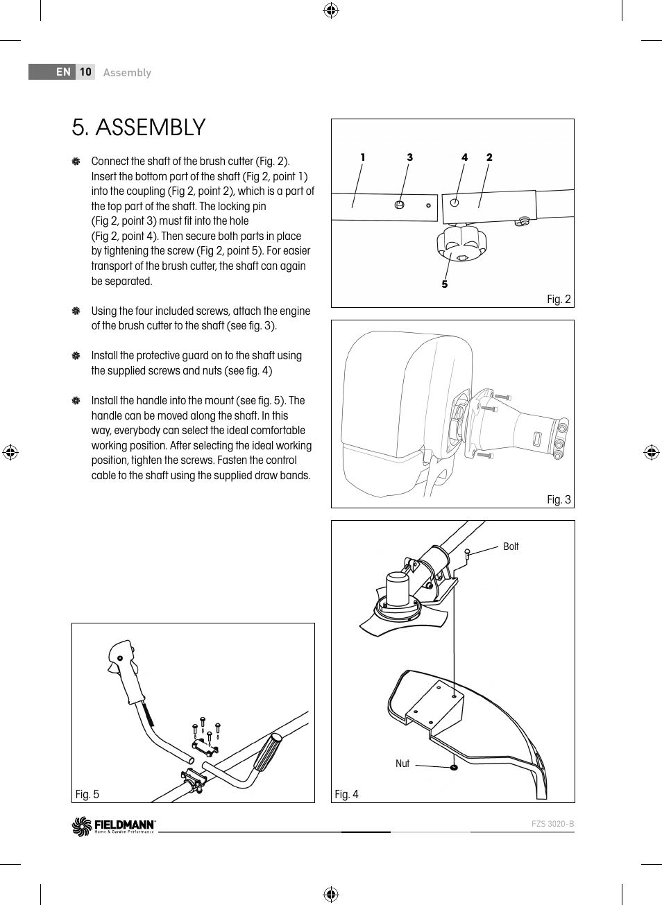 Assembly | Fieldmann FZS 3020-B User Manual | Page 10 / 144