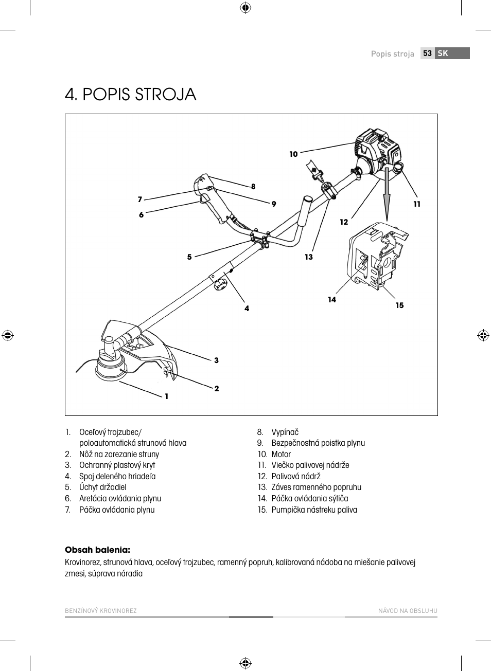 Popis stroja | Fieldmann FZS 3020-B User Manual | Page 53 / 144