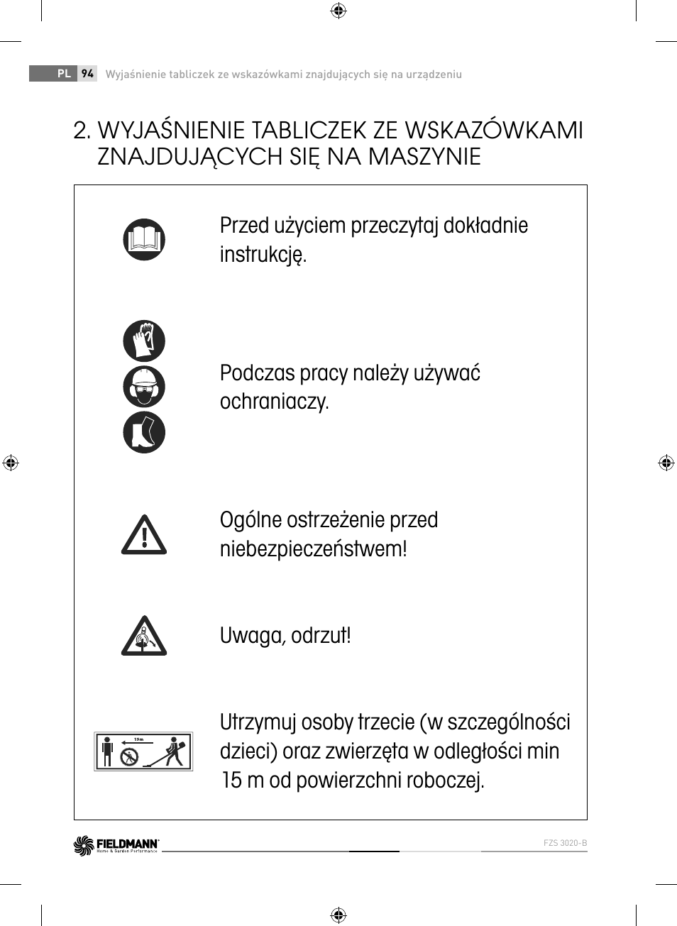 Fieldmann FZS 3020-B User Manual | Page 94 / 144