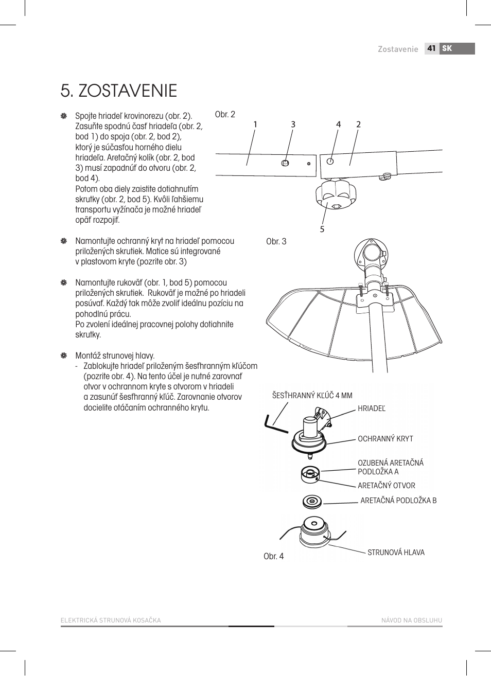 Zostavenie | Fieldmann FZS 2050-E User Manual | Page 41 / 108