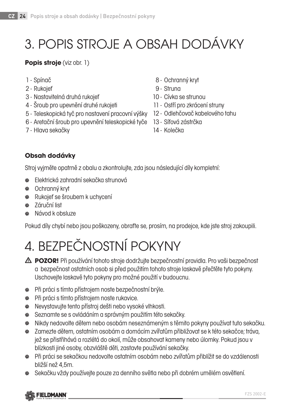 Fieldmann FZS 2002-E User Manual | Page 24 / 82