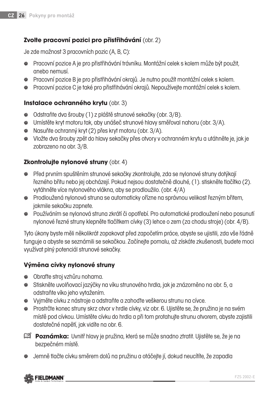 Fieldmann FZS 2002-E User Manual | Page 26 / 82