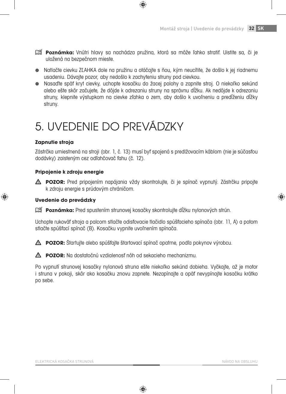 Uvedenie do prevádzky | Fieldmann FZS 2001-E User Manual | Page 33 / 96