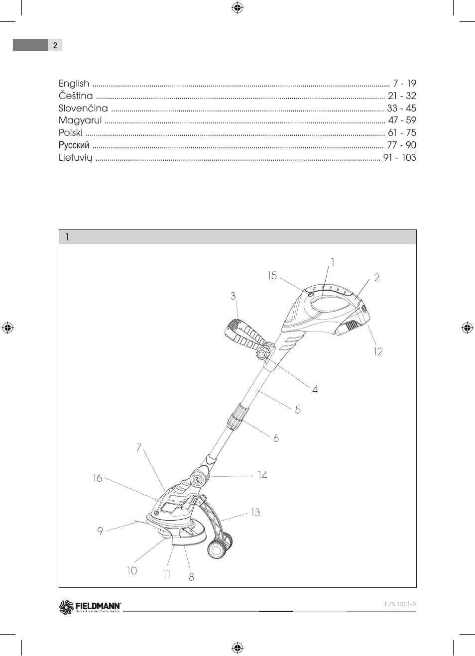 Fieldmann FZS 1001-A User Manual | Page 2 / 104