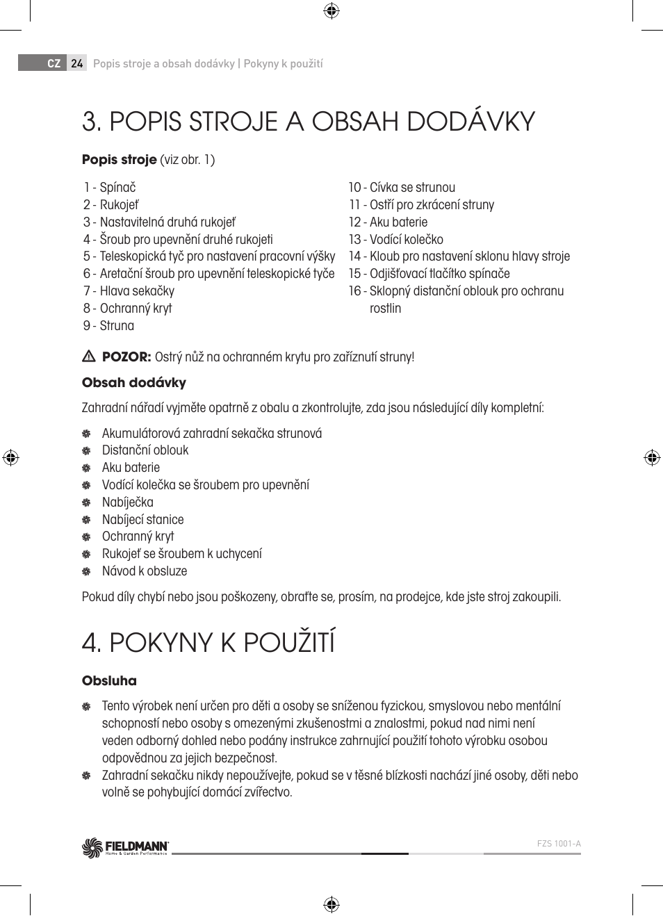 Fieldmann FZS 1001-A User Manual | Page 24 / 104