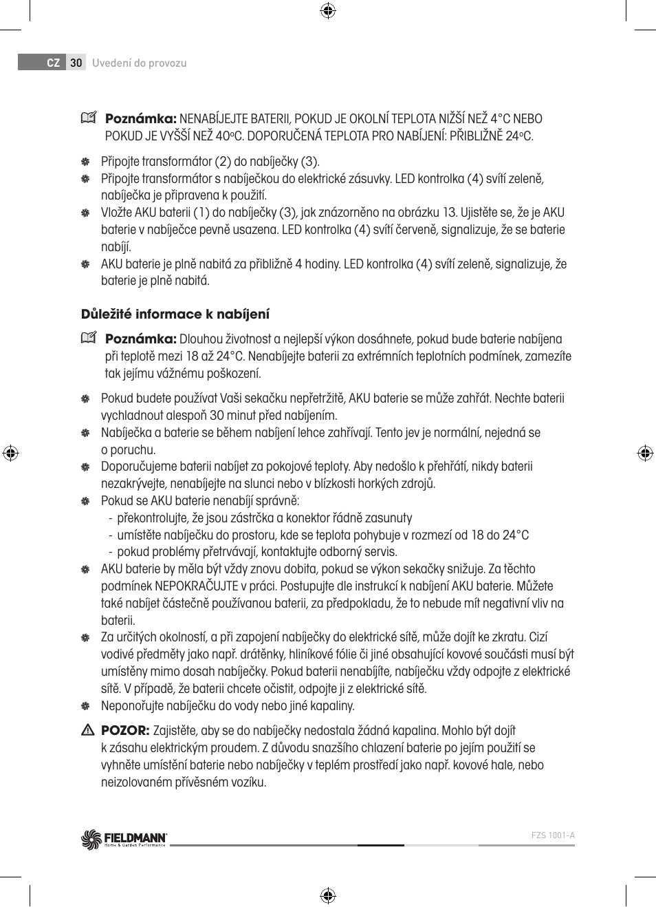 Fieldmann FZS 1001-A User Manual | Page 30 / 104