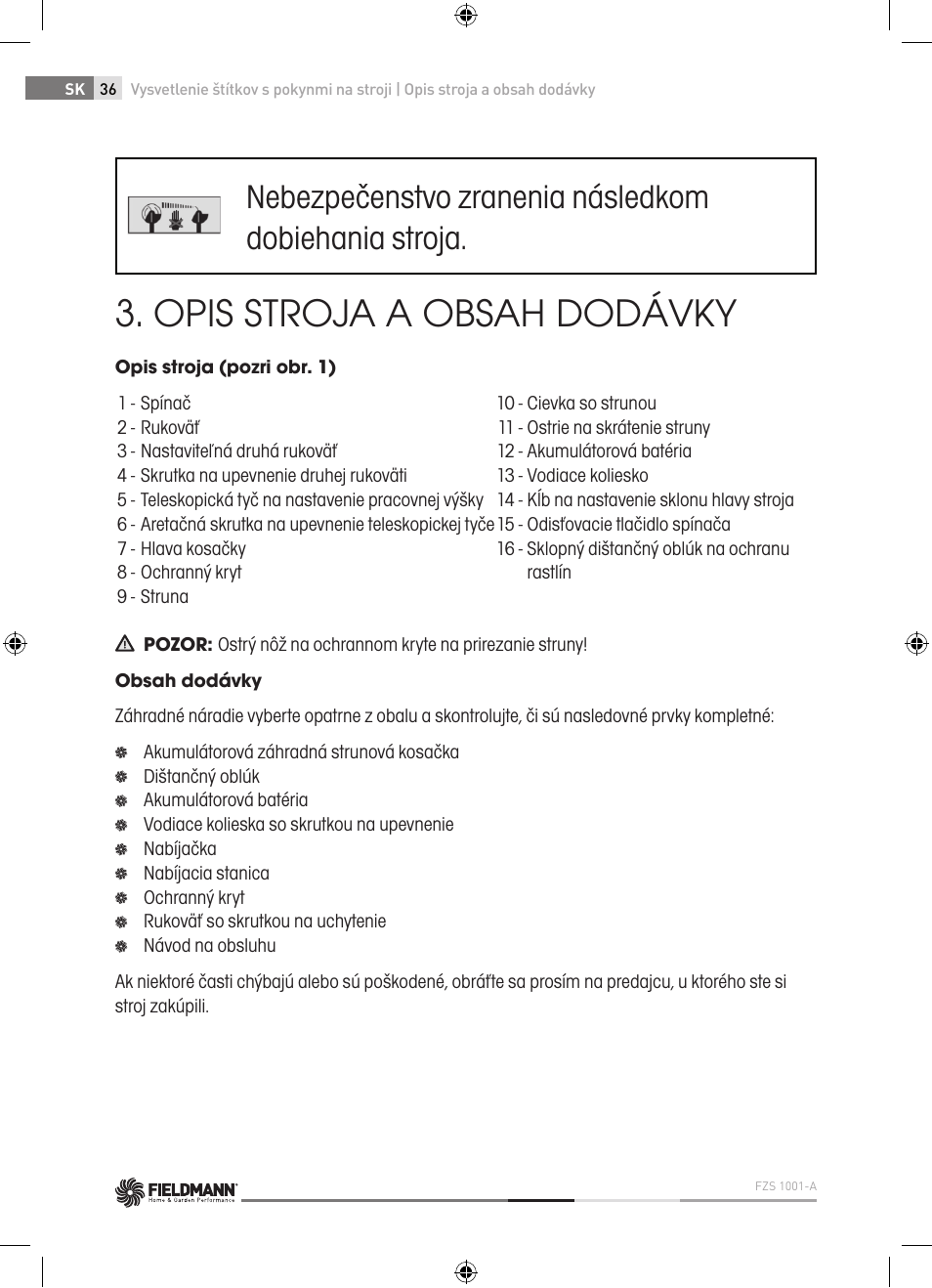 Fieldmann FZS 1001-A User Manual | Page 36 / 104