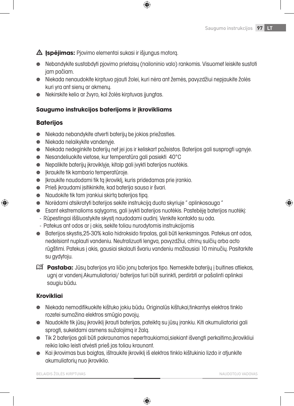 Fieldmann FZS 1001-A User Manual | Page 97 / 104