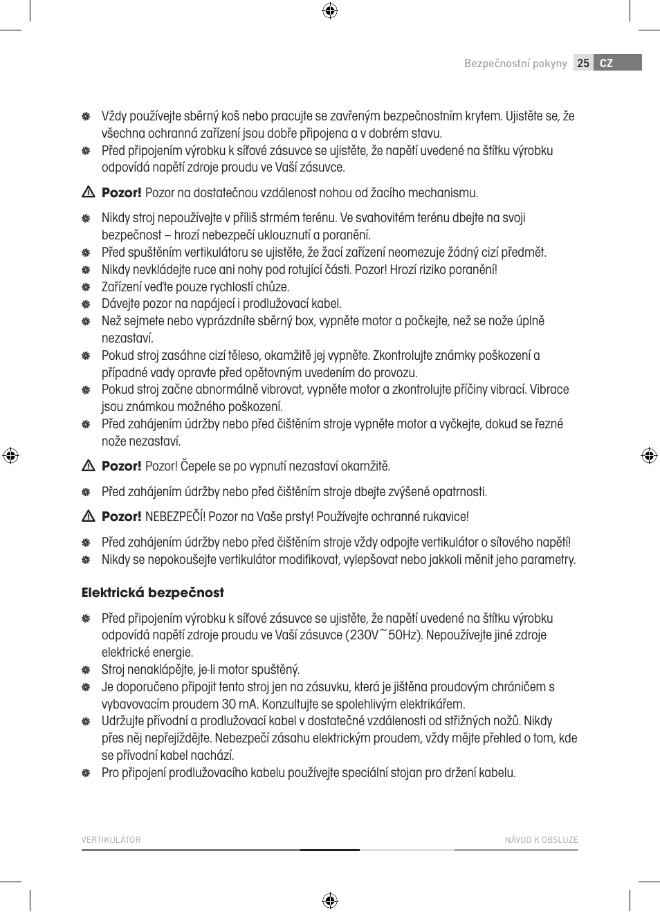 Fieldmann FZV 2001-E User Manual | Page 25 / 96