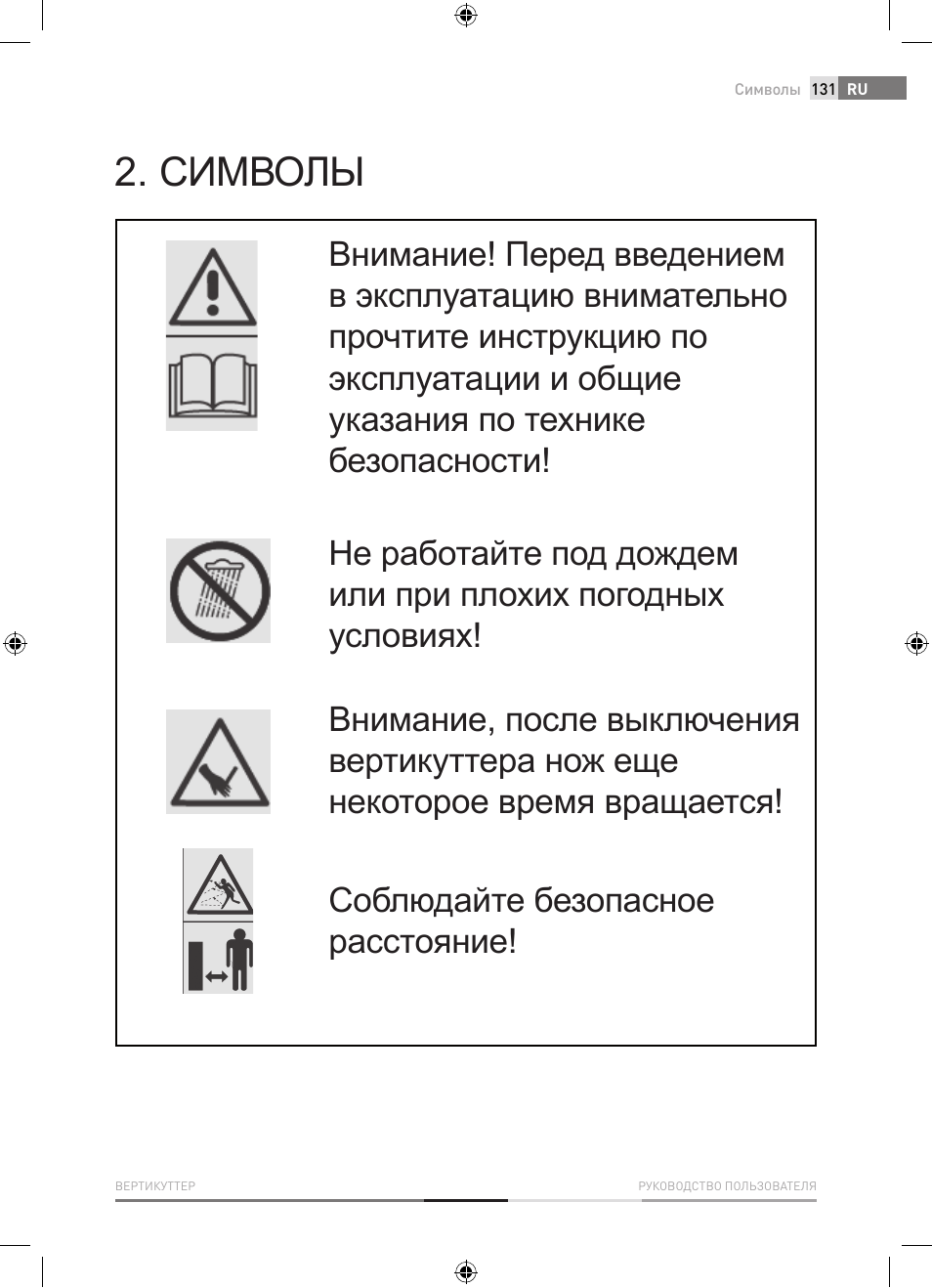 Символы | Fieldmann FZV 4001-E User Manual | Page 131 / 160