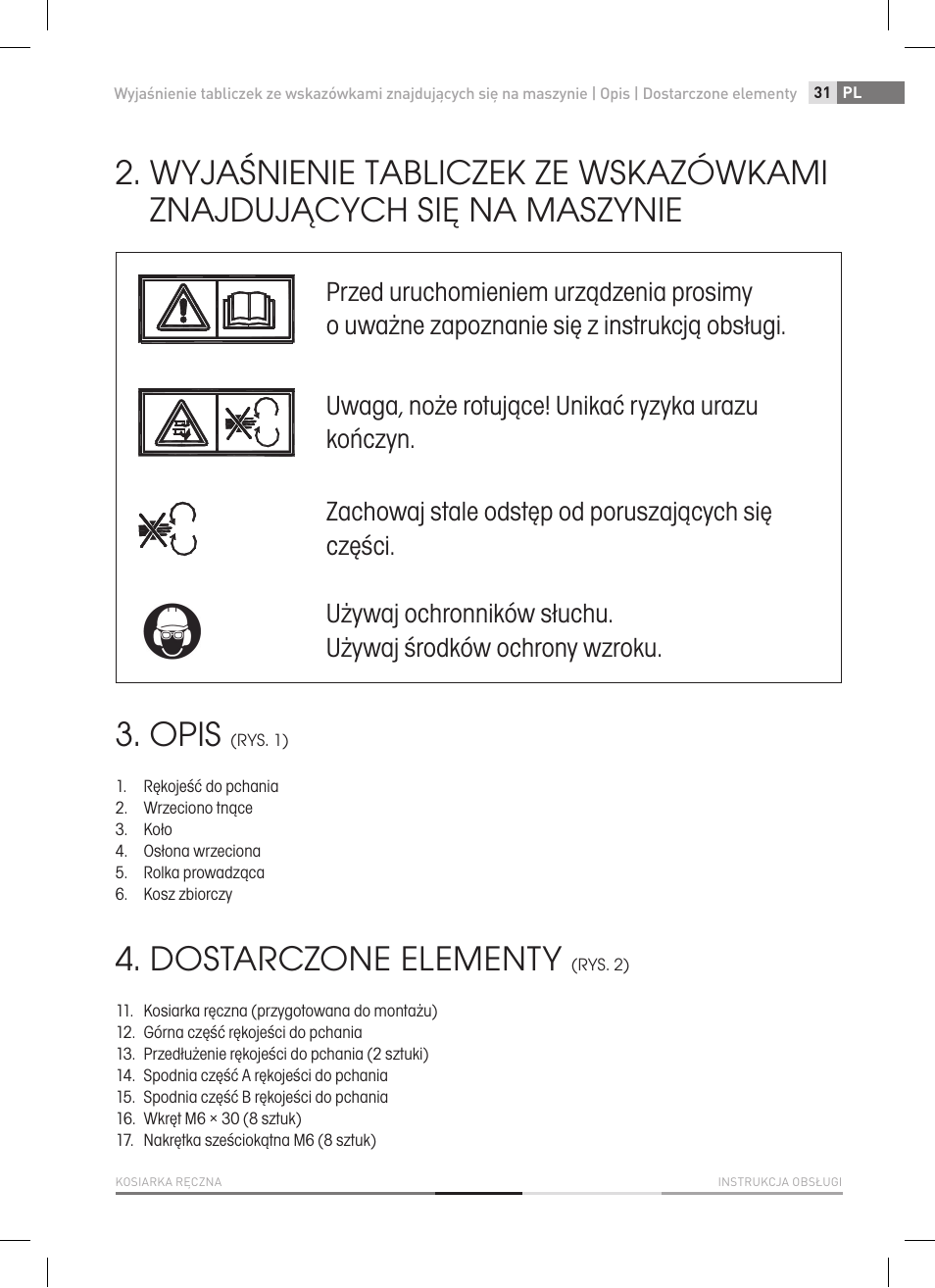 Opis, Dostarczone elementy | Fieldmann FZR 1010 User Manual | Page 31 / 36