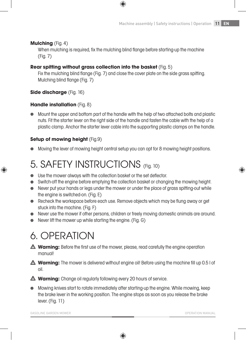 Safety instructions, Operation | Fieldmann FZR 4012-B User Manual | Page 11 / 82