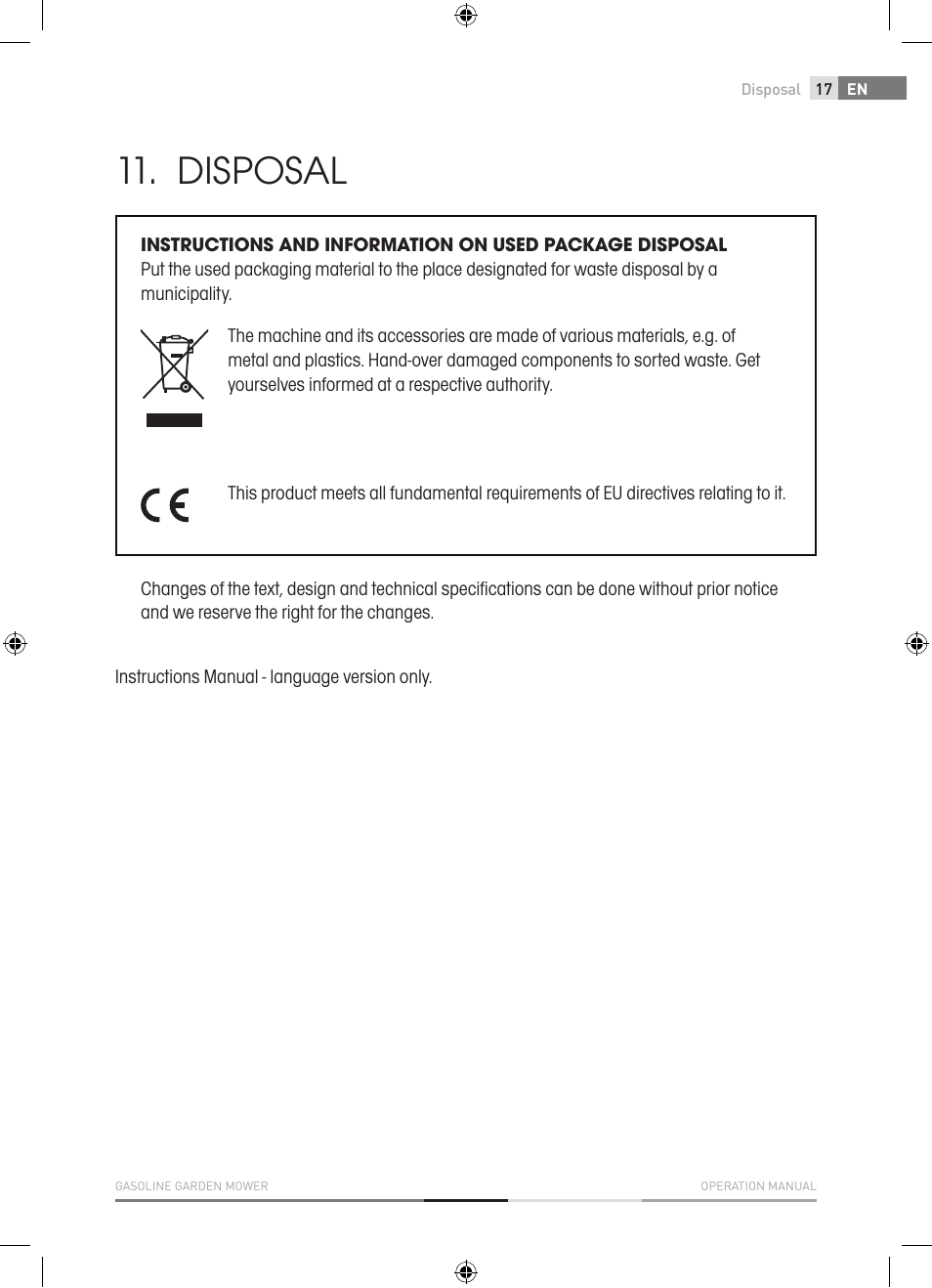 Disposal | Fieldmann FZR 4012-B User Manual | Page 17 / 82