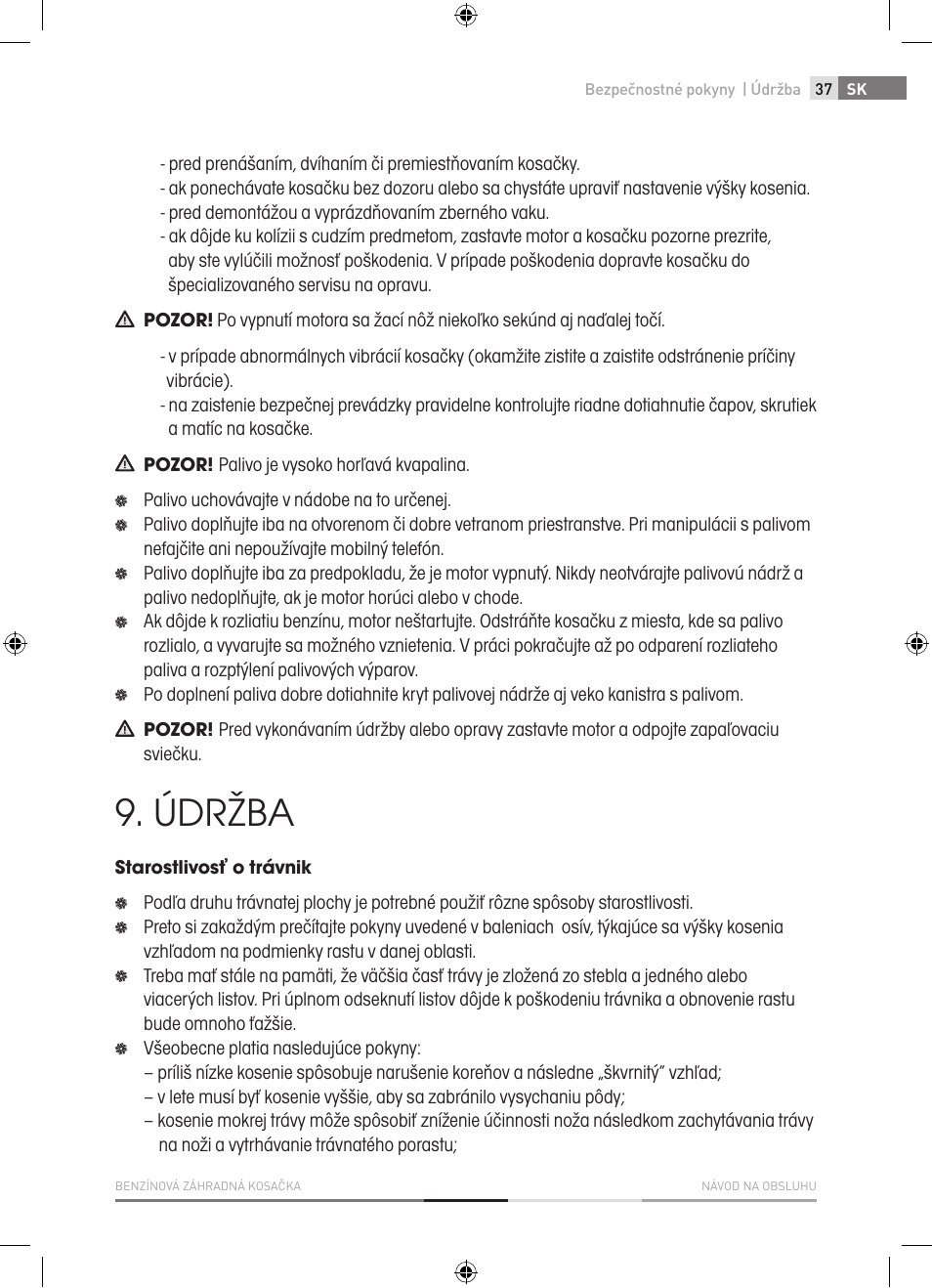 Údržba | Fieldmann FZR 4012-B User Manual | Page 37 / 82