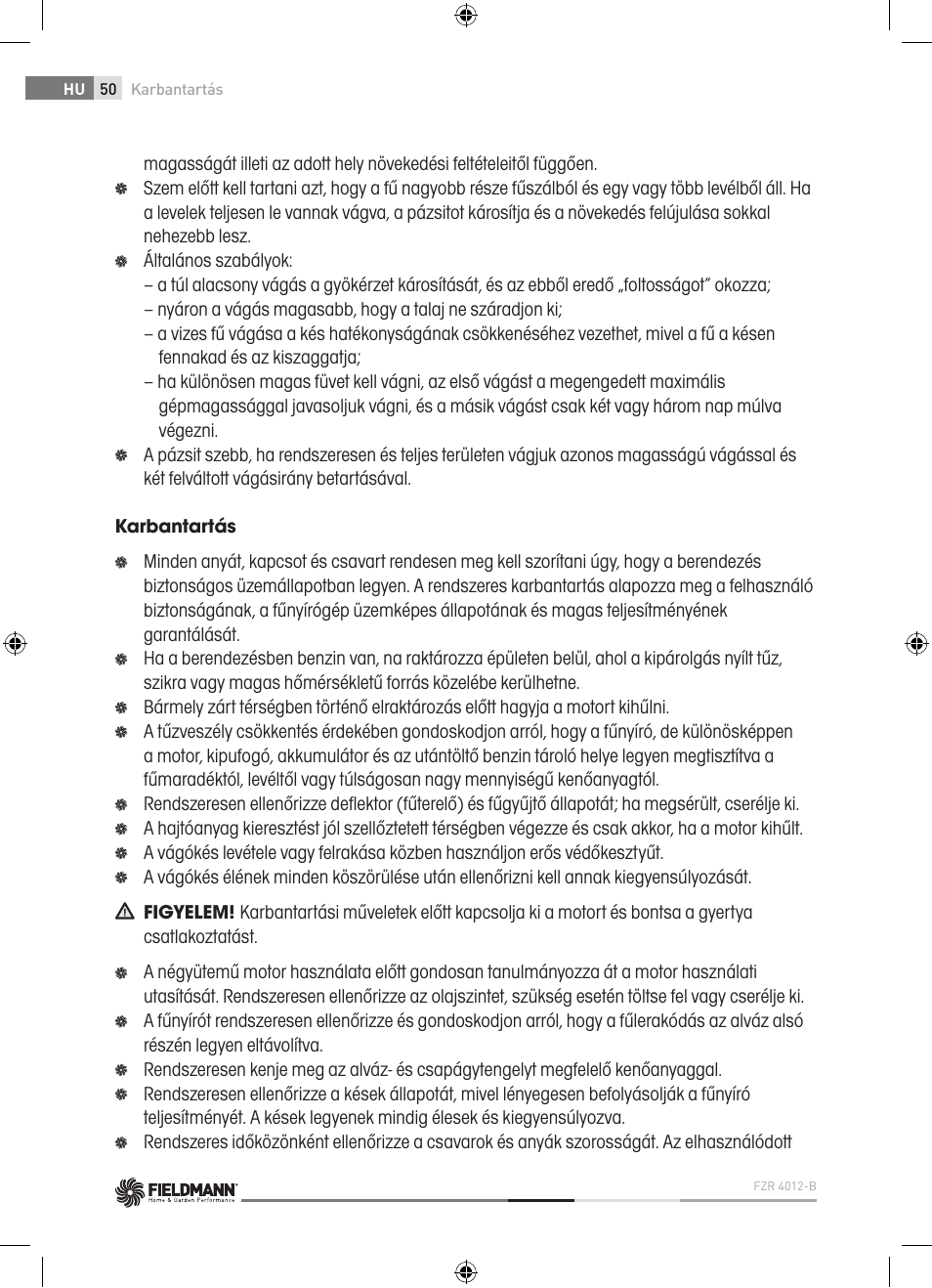 Fieldmann FZR 4012-B User Manual | Page 50 / 82